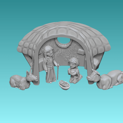 Download STL file Christmas crib Figures • Model to 3D print ・ Cults